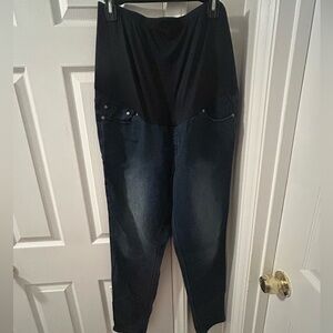 Oh! Mamma Dark Blue Denim Maternity Jeans